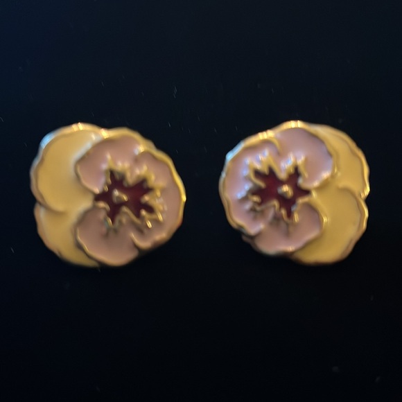 Pink, Purple, & Gold Clip-on Earrings - Picture 8 of 17